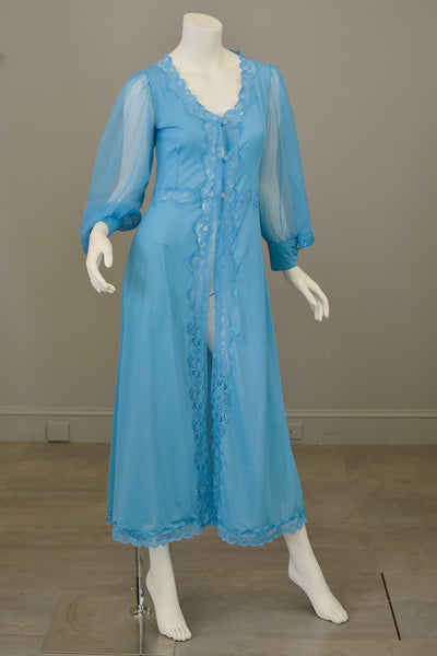 1930s vintage silk and lace robe deco negligee robe