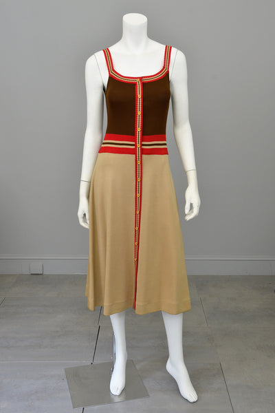 1970s-Knit-Dress-Colorblock-