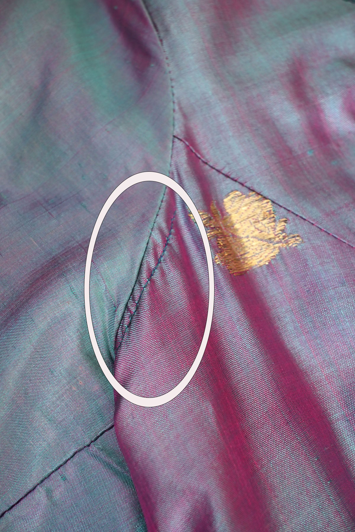 1960s Egyptian Revival Iridescent with Gold Weave Singapore Gown