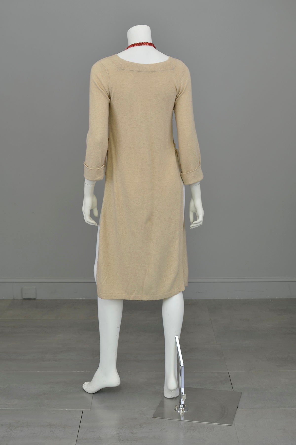 Vintage Knit Tunic with High Side Slits