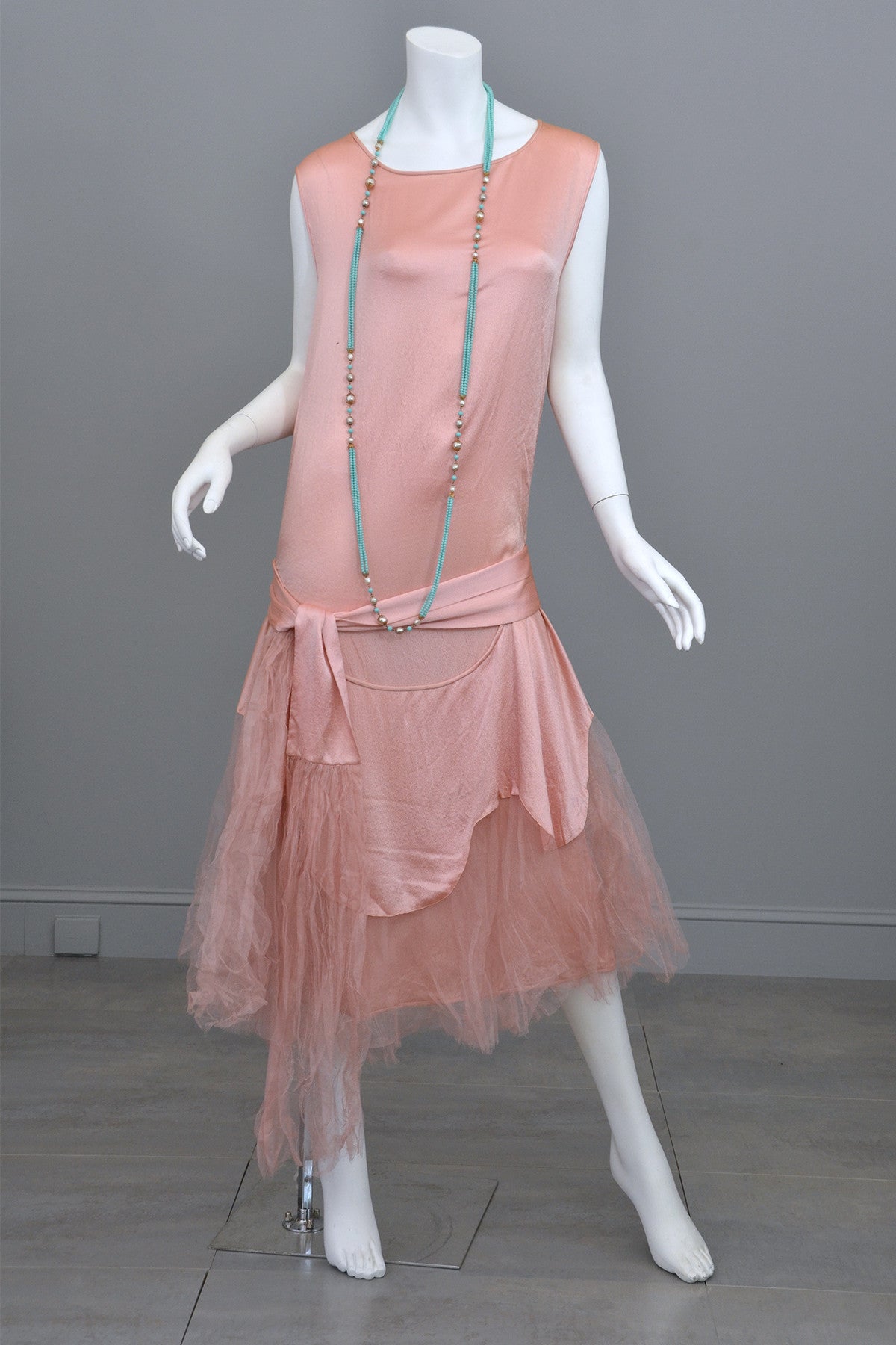 pink 20s dress Paris Match Silk Dress