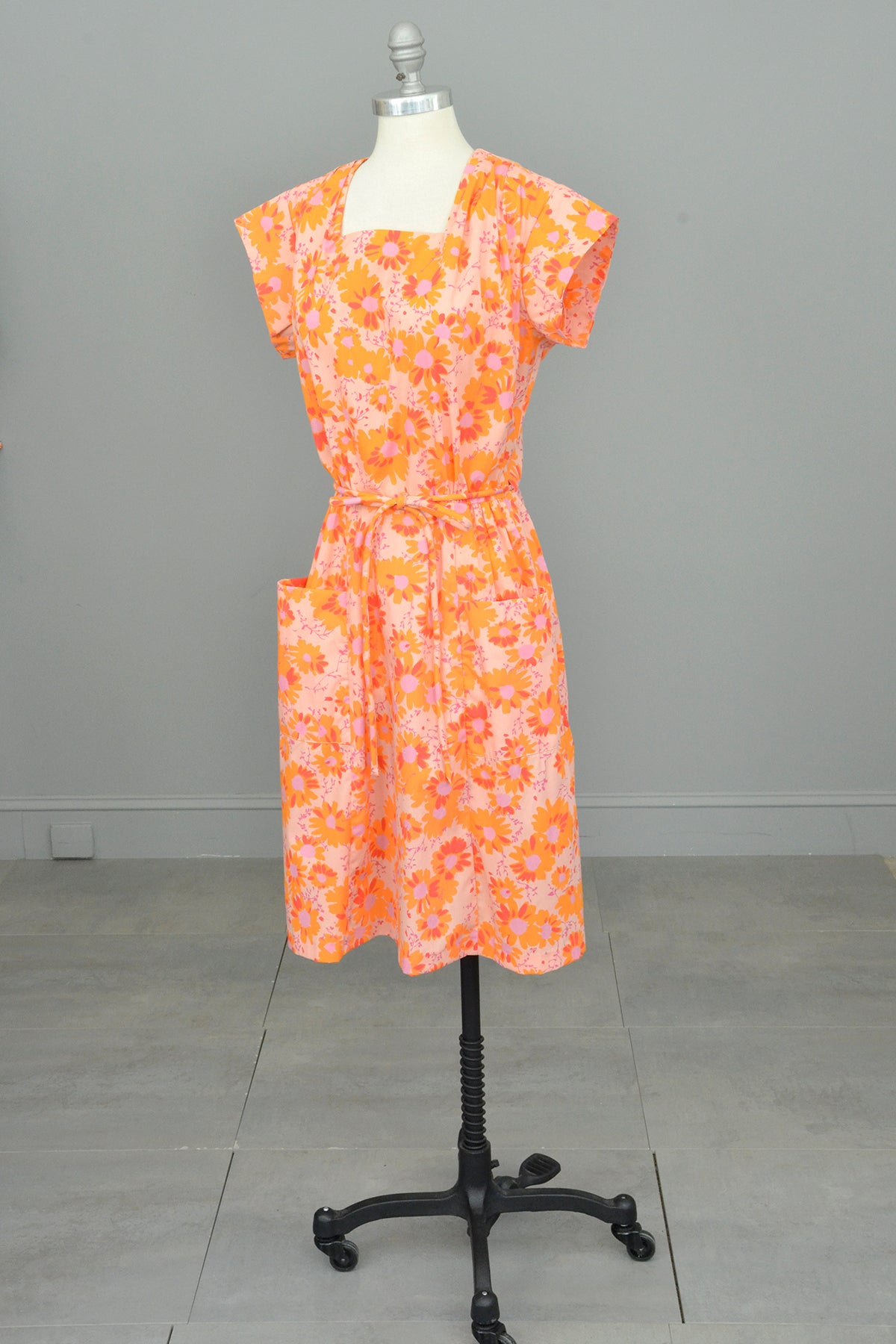 pink and orange wrap dress Anna Kosturova | Silk Long Sleeve Wrap Dress Fuchsia Orange | Tie Dye