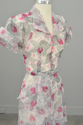 1950s R&K Originals Paisley Floral Peacock Feather Novelty Print Wool Pinup  Mrs. Maisel Cocktail Dress — Canned Ham Vintage