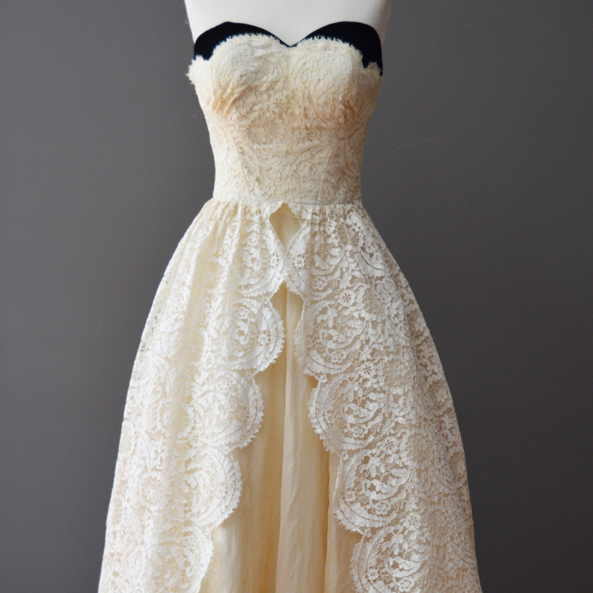 White lace 2025 vintage dress