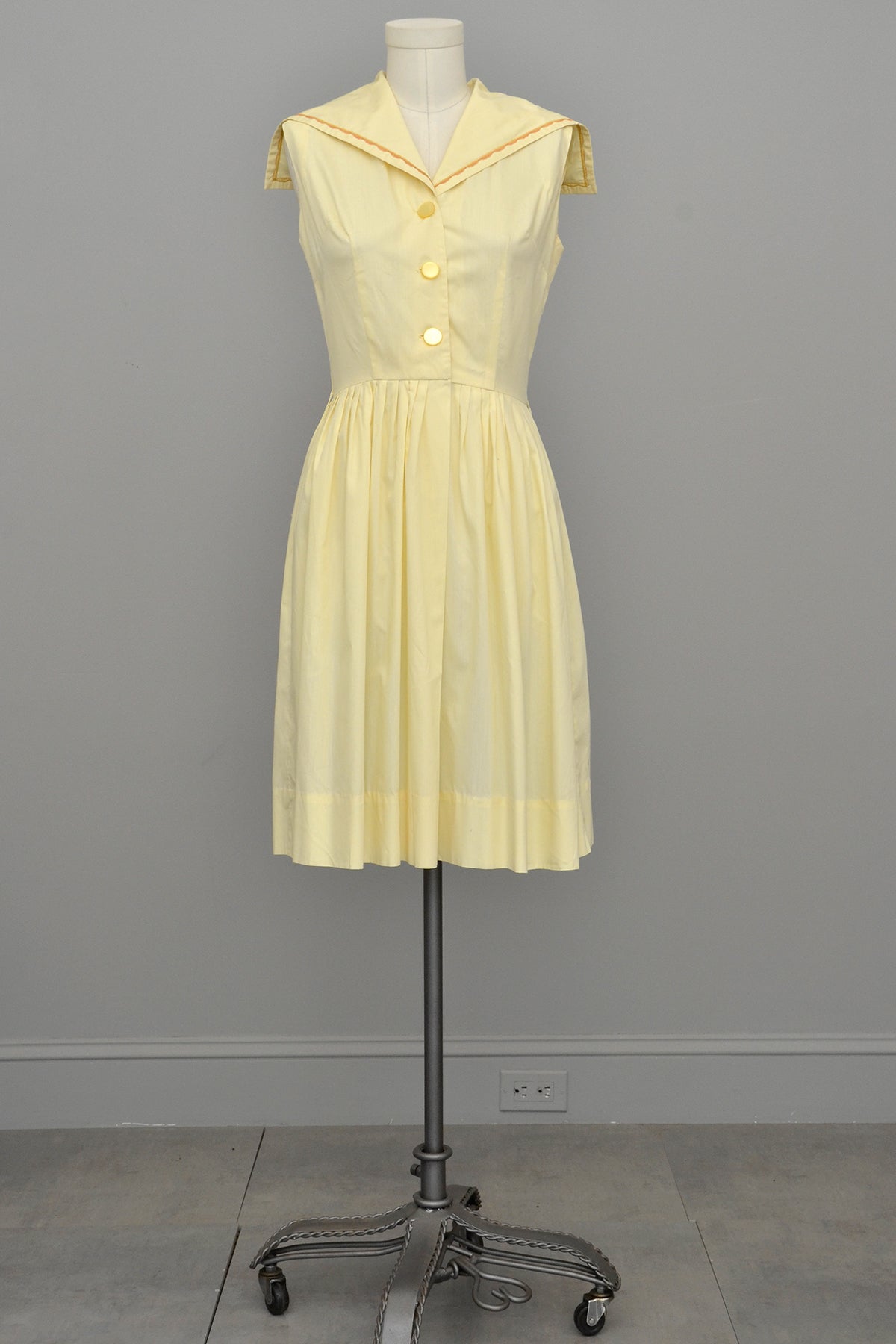 1950s Yellow Cotton Sailor Dress | VintageVirtuosa 1950s Yellow Cotton Sailor Dress | VintageVirtuosa
