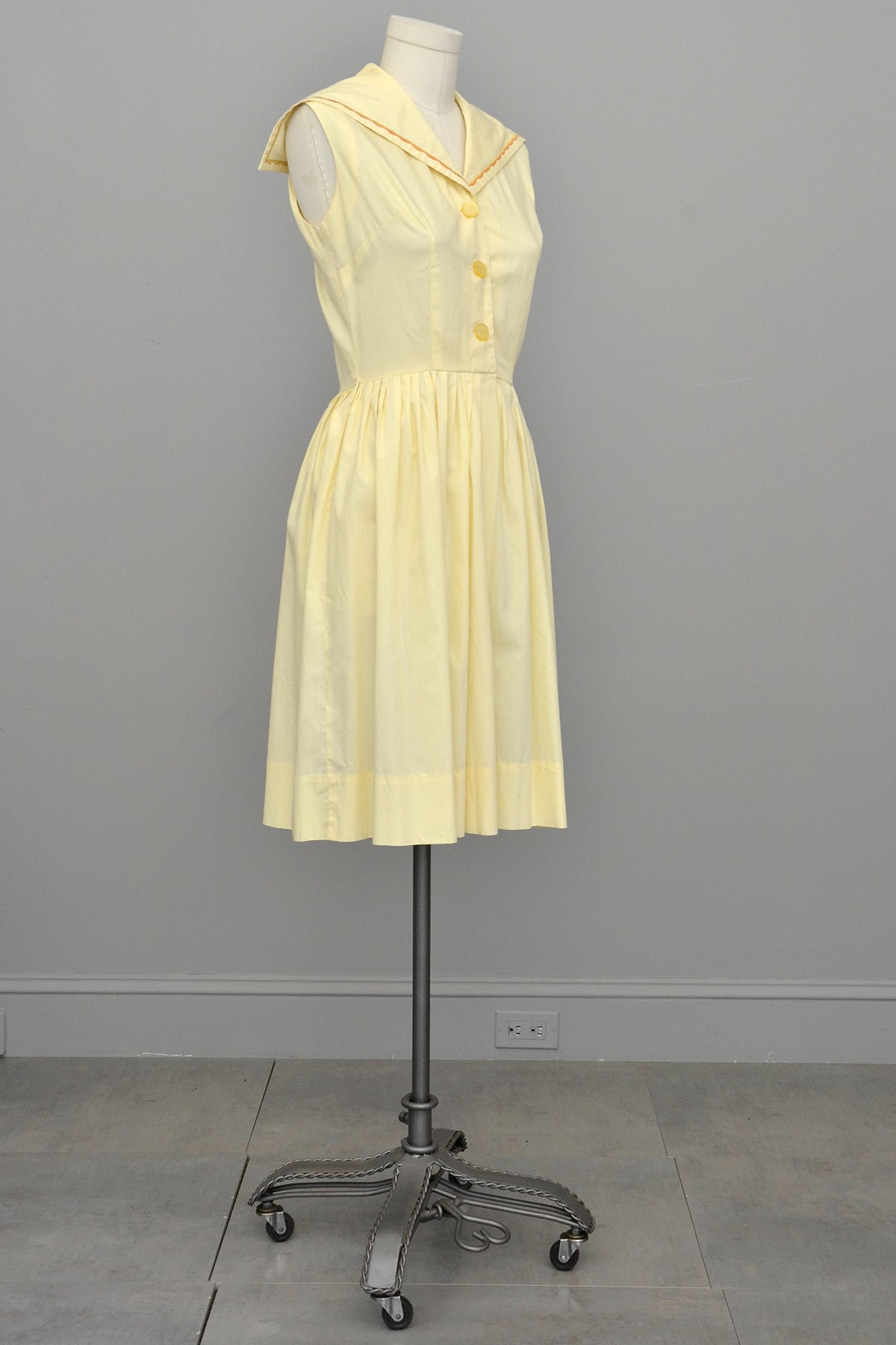 1950s Yellow Cotton Sailor Dress | VintageVirtuosa 1950s Yellow Cotton Sailor Dress | VintageVirtuosa