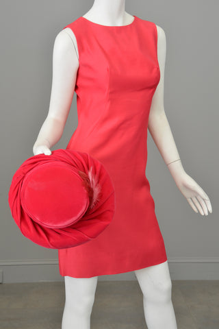 1960s Hot Pink Mini Shift Dress w Matching Coat | Mrs. Maisel Dress and Coat