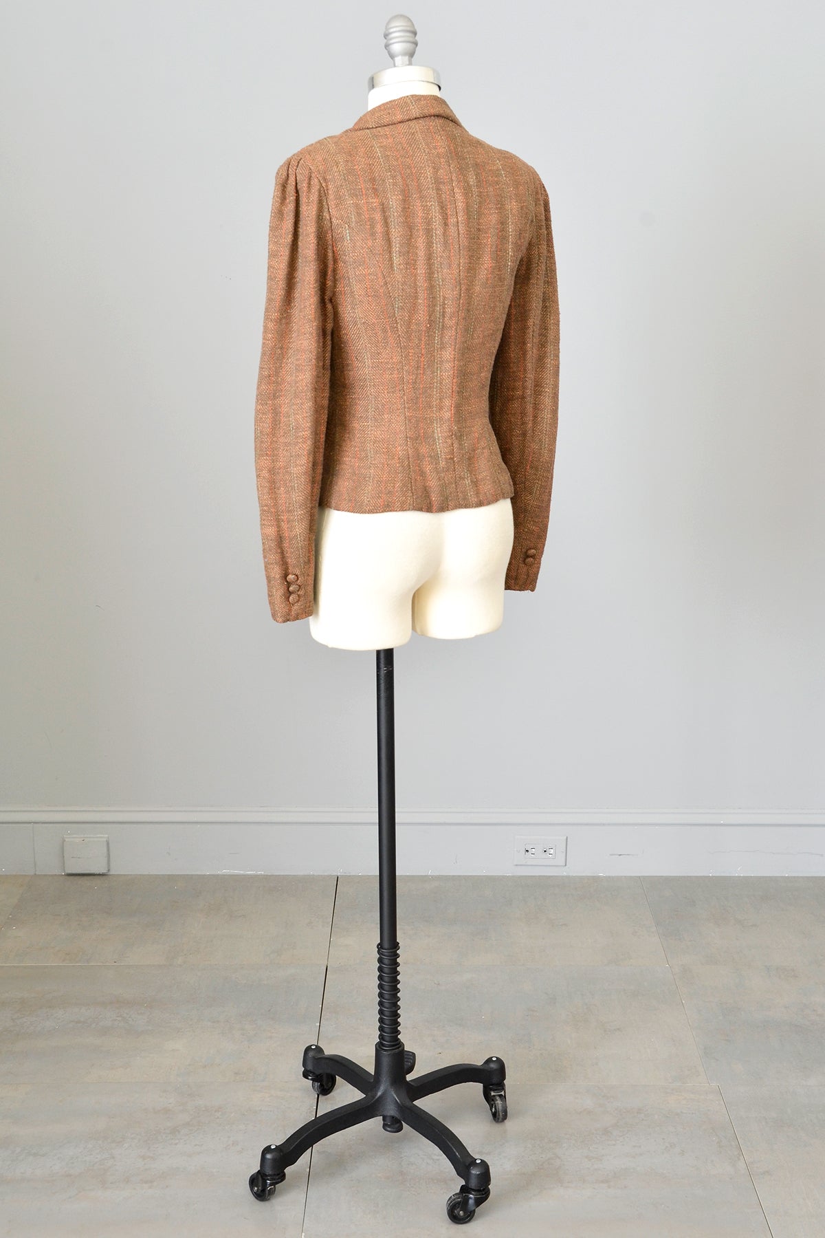 1970s Ralph Lauren Silk Tweed Cropped Riding Jacket