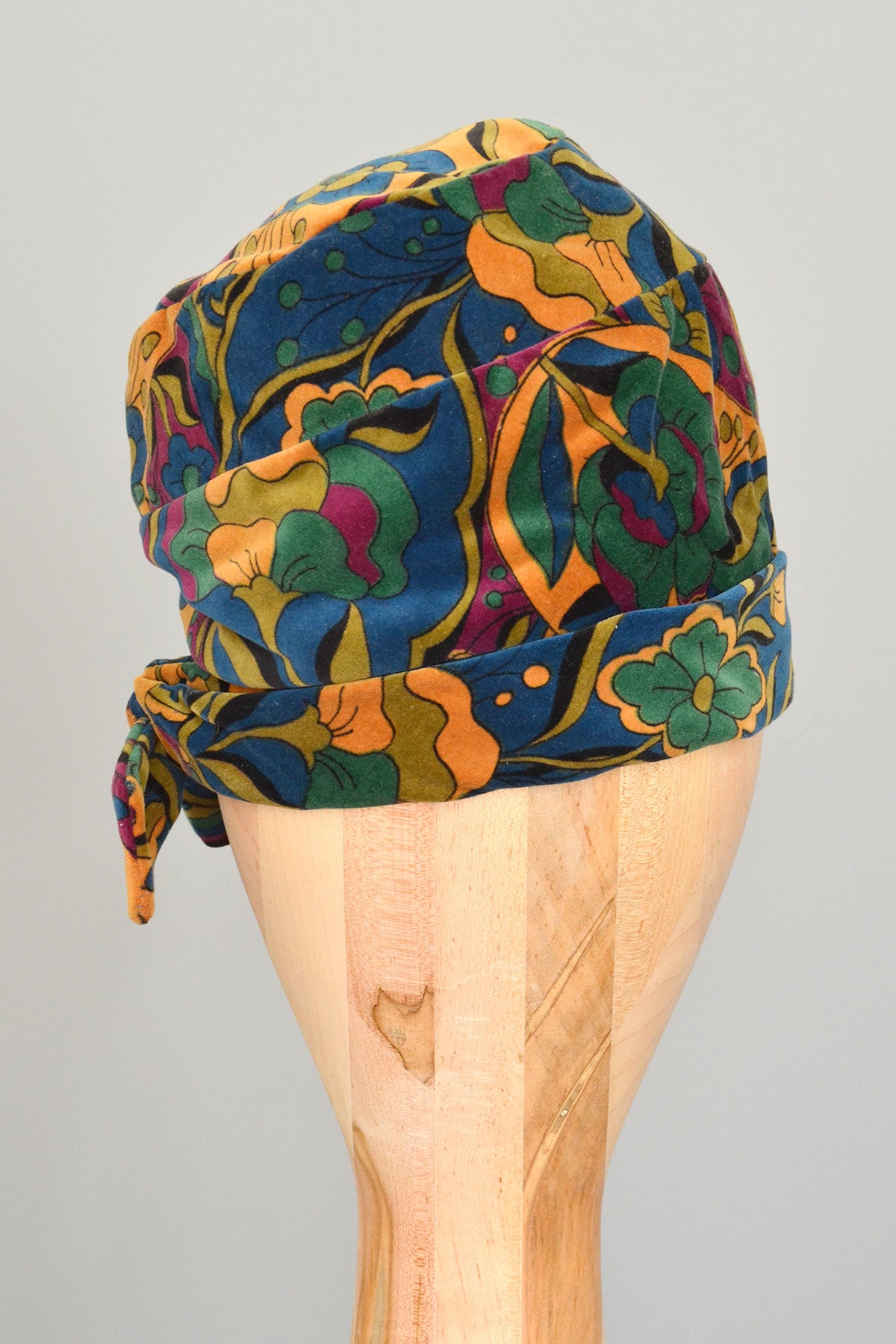 DePinna Autumnal Velveteen Vintage Turban Hat