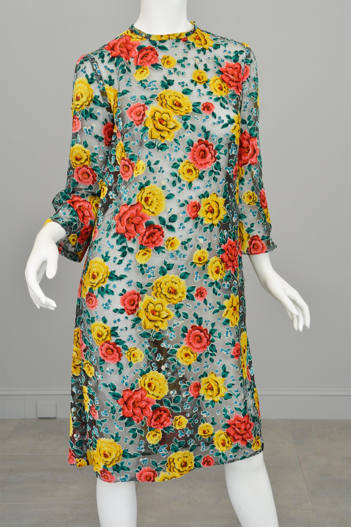 Burnout Velvet Novelty Floral Print Vintage Shift Dress Cut Velvet Dre Burnout Velvet Novelty Floral Print Vintage Shift Dress Cut Velvet Dre