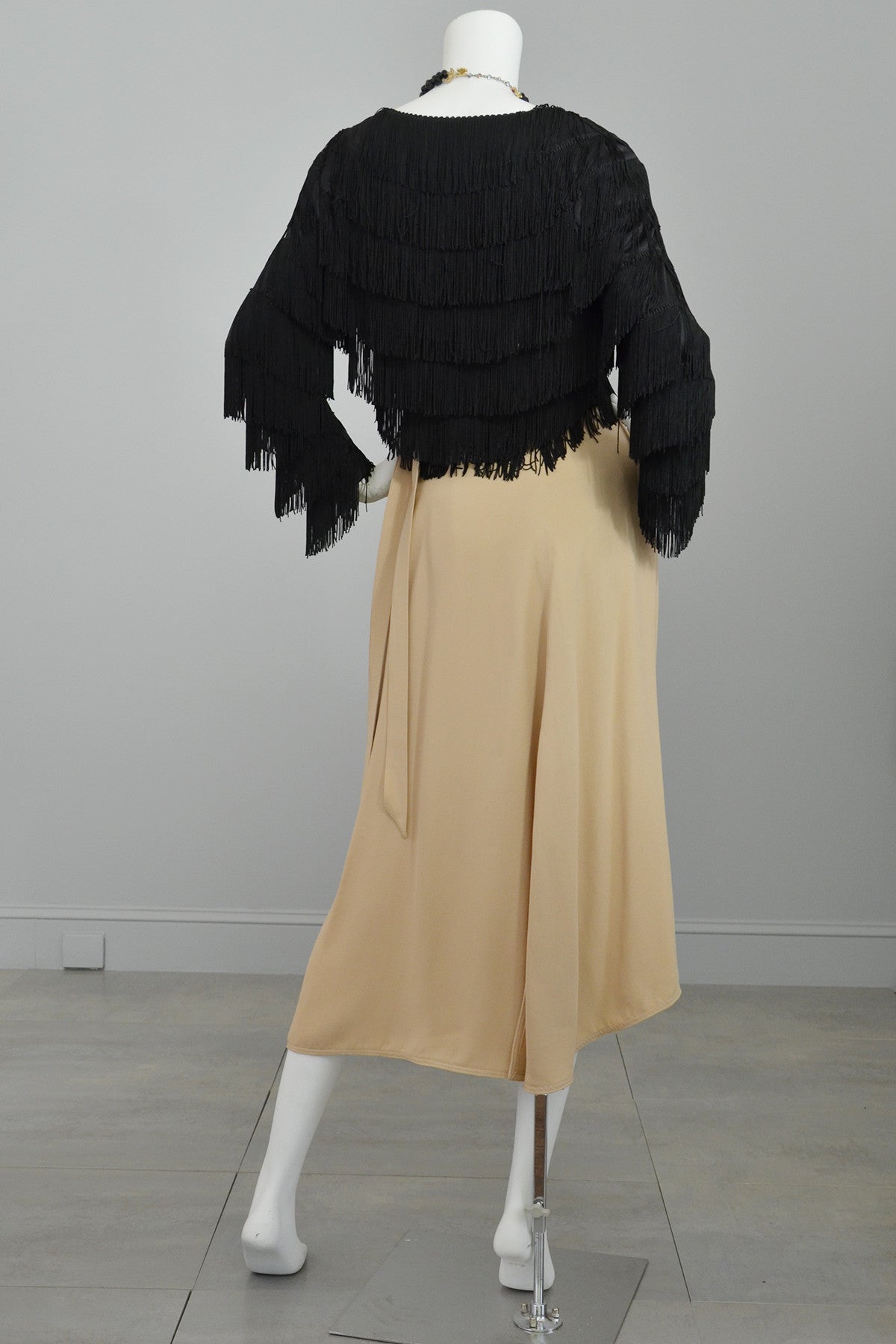 Vintage Designer Claude Montana Asymmetrical Camel Skirt