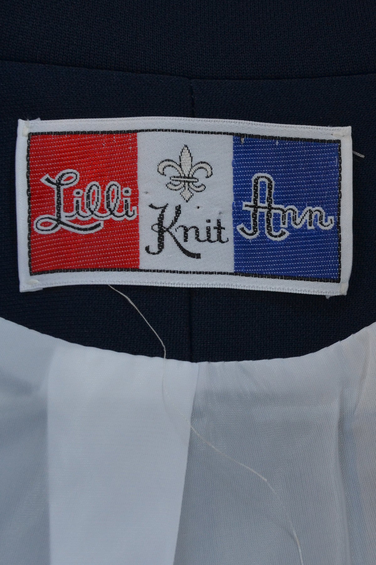 Vintage Lilli Ann Navy Blue and White Nautical Mini Coat