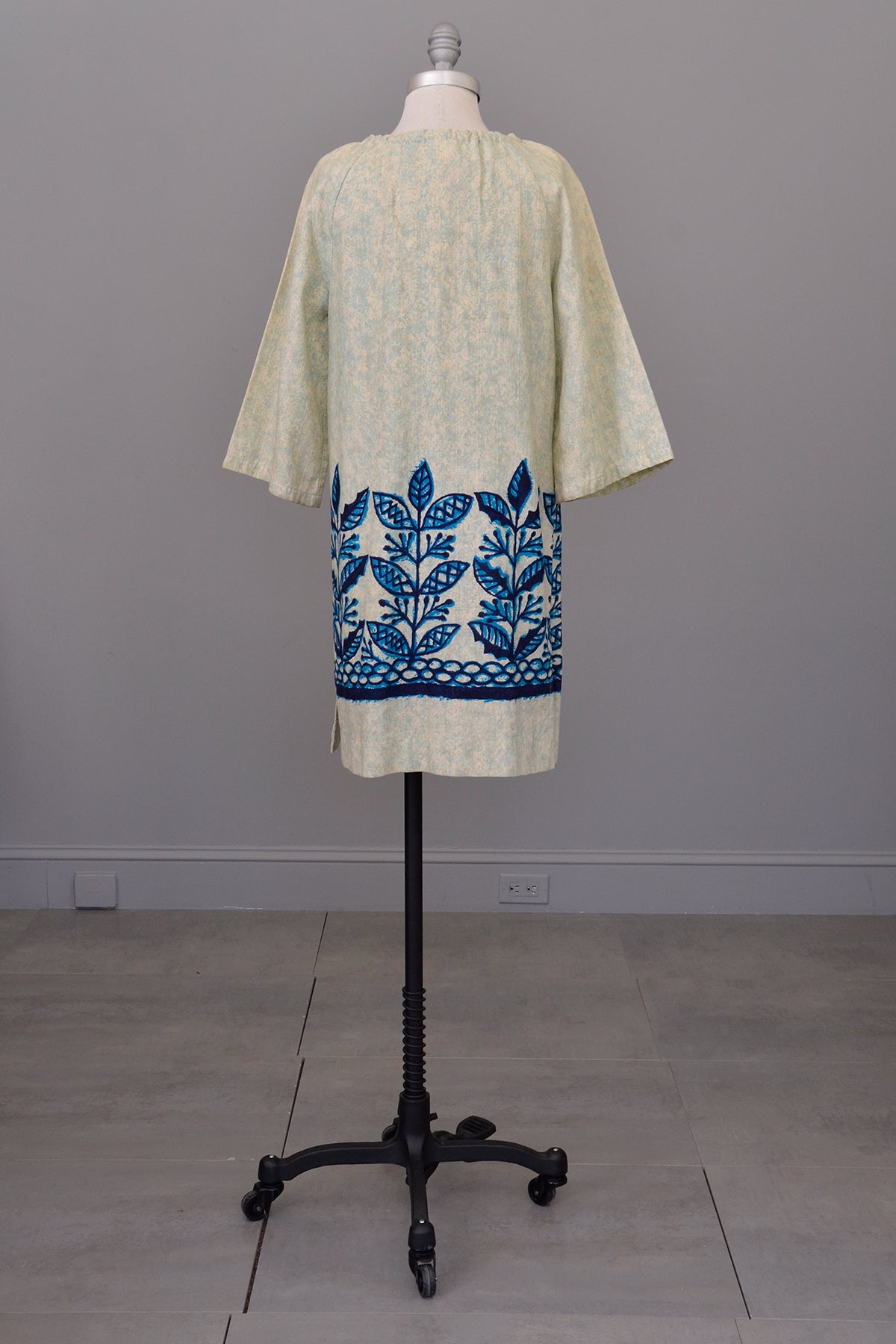 Aqua Blue Tiki Print Beach Dress Tunic by Kauai Casuals