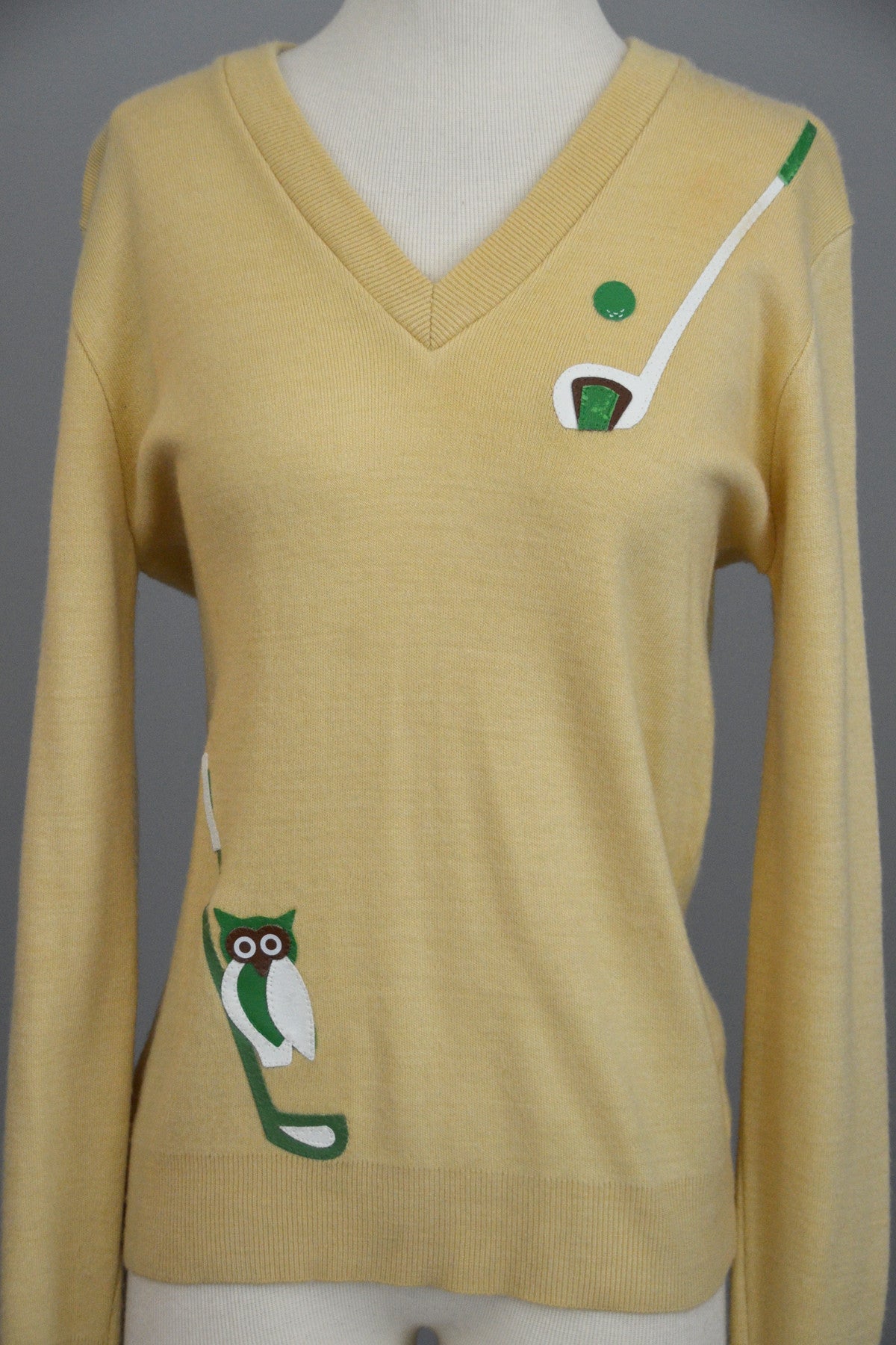 Vintage Owl Golf Sweater