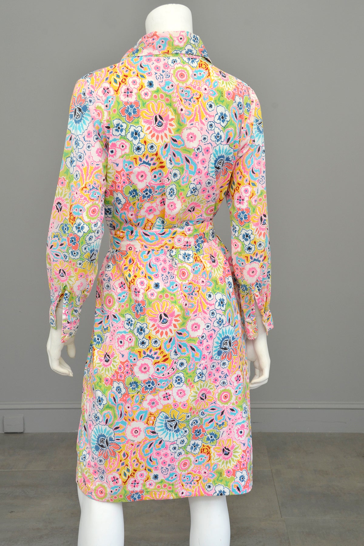 vintage lilly pulitzer dress 1960s Vintage Lilly Pulitzer Floral Print Button Down Dress | The Lill