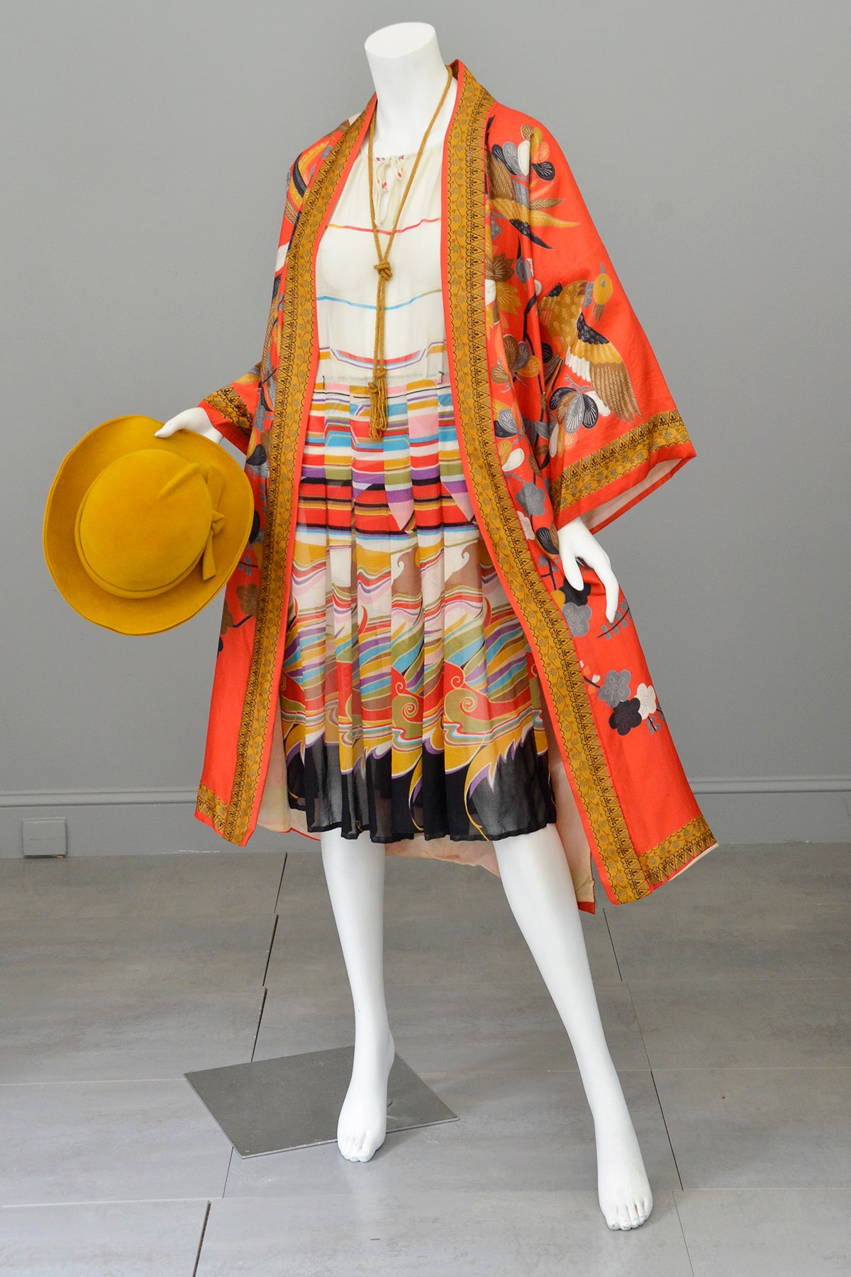 Vintage 1930s Style Peasant Dress in Vibrant Geometric Print | VintageVirtuosa Vintage 1930s Style Peasant Dress in Vibrant Geometric Print | VintageVirtuosa