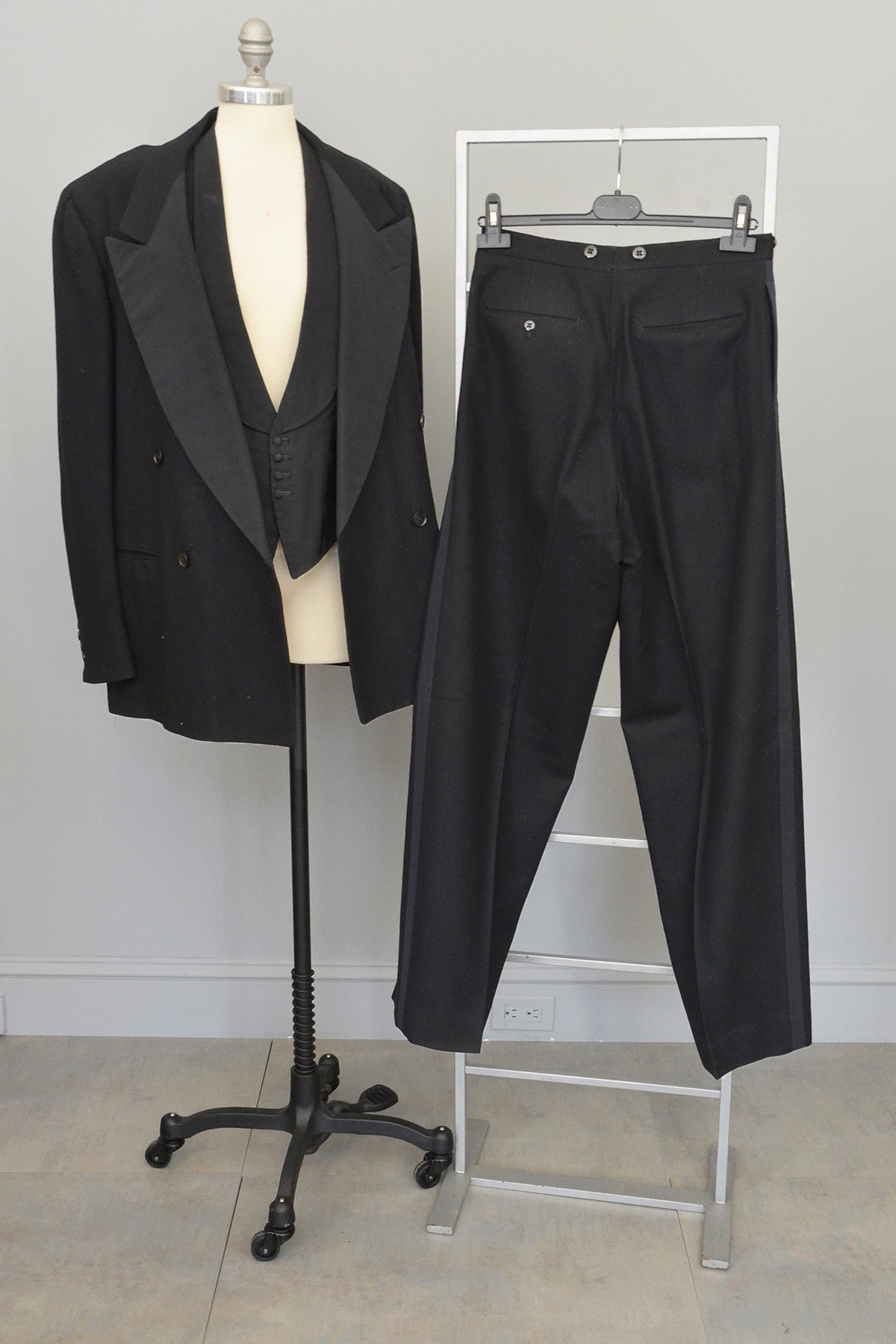 Weber and Heilbroner Three Piece Tuxedo Suit with Vest