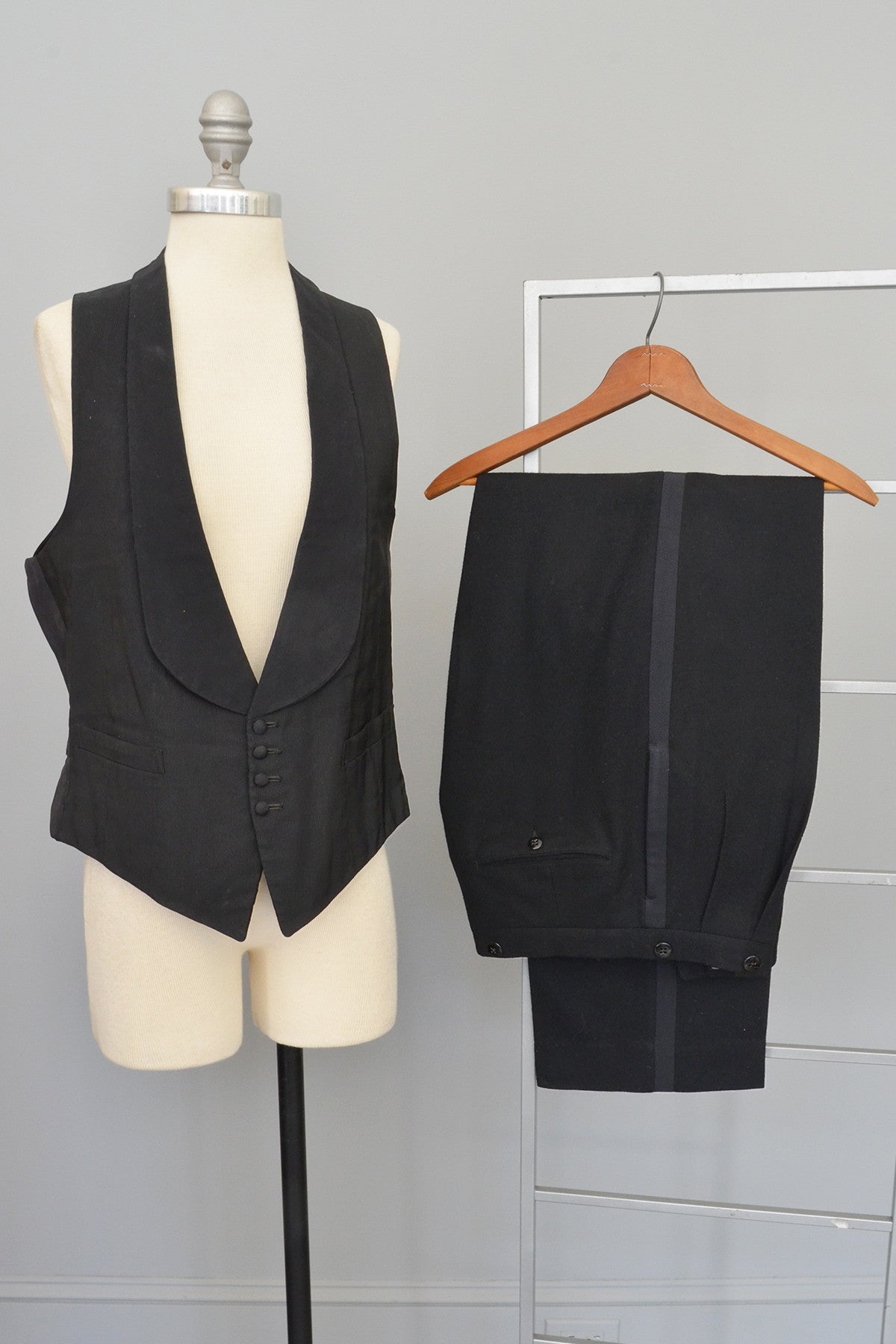 Weber and Heilbroner Three Piece Tuxedo Suit with Vest